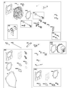 Cylinder Head Group Diagram and Parts List for 13L332-0313-F8 100000 - 19Z999 Briggs and Stratton Engine